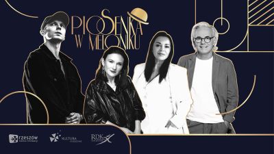 Grafika promująca 14. Og&oacute;lnopolski Festiwal Piosenki Aktorskiej, Filmowej i Musicalowej 'Piosenka w Meloniku'